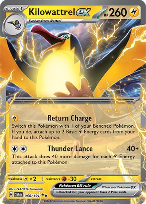 Kilowattrel ex (SSP) [Scarlet & Violet: Surging Sparks]