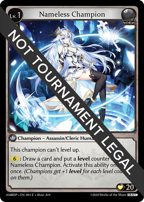 Nameless Champion (Assassin/Cleric) (001) [Mortal Ambition Draft Pack]