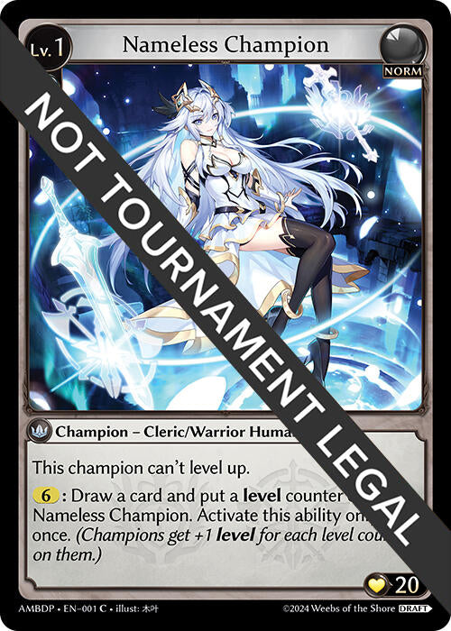 Nameless Champion (Cleric/Warrior) (001) [Mortal Ambition Draft Pack]