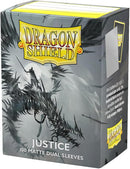 Dragon Shield Dual Sleeves – Matte Justice (Silver) 100 CT – Card Sleeves - Smooth & Tough - Compatible with Pokémon, Magic The Gathering Cards & Digimon MTG TCG OCG & Hockey Cards