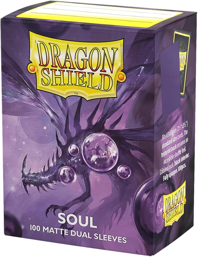 Dragon Shield | Matte Dual Standard Size Card Sleeves | 100 CT - Smooth & Tough Premium TCG Sleeves - Compatible with Pokemon, Flesh & Blood, One Piece & Magic The Gathering | Soul