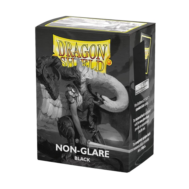 Dragon Shield | Standard Size Card Matte Sleeves | 100 CT - Non Glare Smooth & Tough Premium TCG Sleeves | Compatible with Pokemon, Flesh & Blood, One Piece & Magic The Gathering | Black