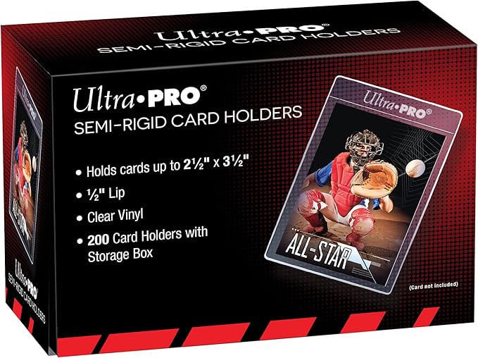 Ultra Pro Semi-Rigid 1/2" Lip Sleeves, Plastic, 200ct