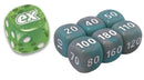 Dice Collection: SV Temporal Forces Green Die w/ Grey & Turquoise (small) Dice