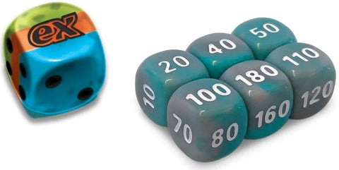 Dice Collection: Paldea Evolved Multi Coloured w/ Grey & Turquoise (small) Dice